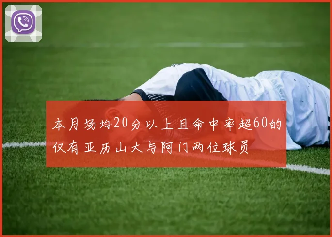 本月场均20分以上且命中率超60的仅有亚历山大与阿门两位球员